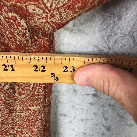 Sterling Styles Jacket Womens Medium Rust Wool Paisley Beaded Embroidered Tunic - Picture 3 of 16